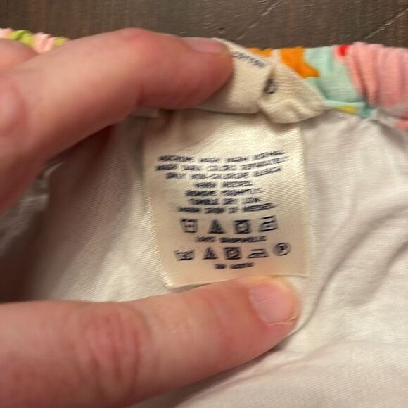 Land’s End Skort Girls Size 4 Floral Print Drawstring Waist - Picture 6 of 9